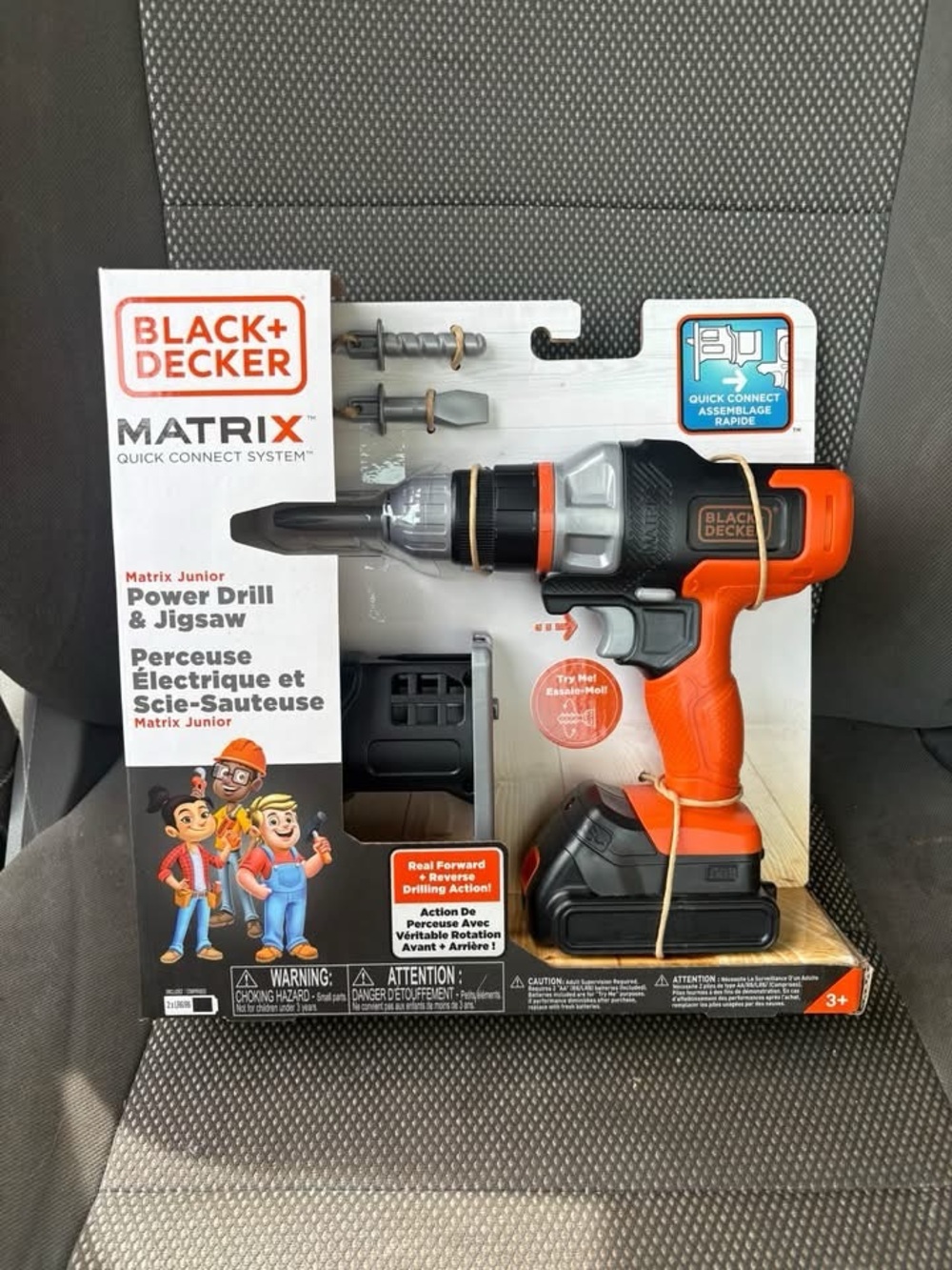 Black & Decker Orange and Black Matrix Junior Power Drill Toy